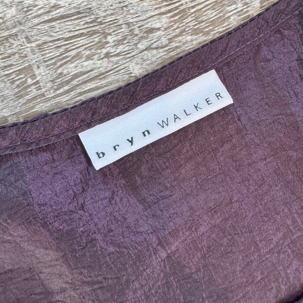 Bryn Walker Naida Tunic Plum Asymmetric Lagenlook Art to Wear Made USA Fall L - Picture 6 of 9
